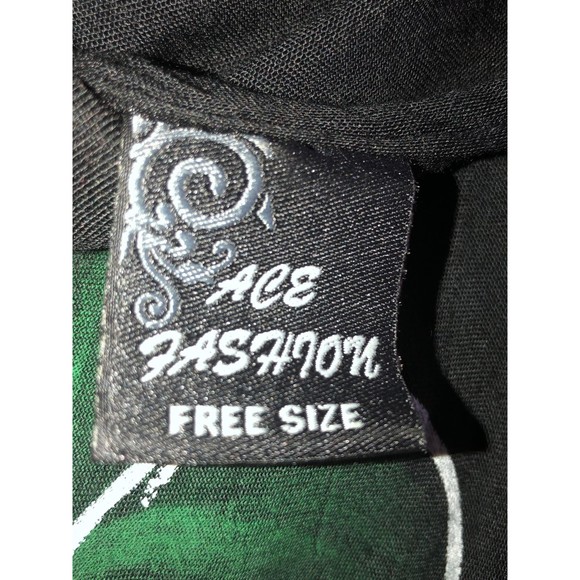 Ace Fashion Mini Dress/Tunic Top Handpainted Graphic Print of Palm Trees Flowers - Picture 8 of 9